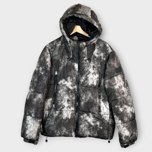 ZARA Puffer Jacket Coat Men's LARGE Streetwear Urban Double Zip Modern EUC - Picture 4 of 14